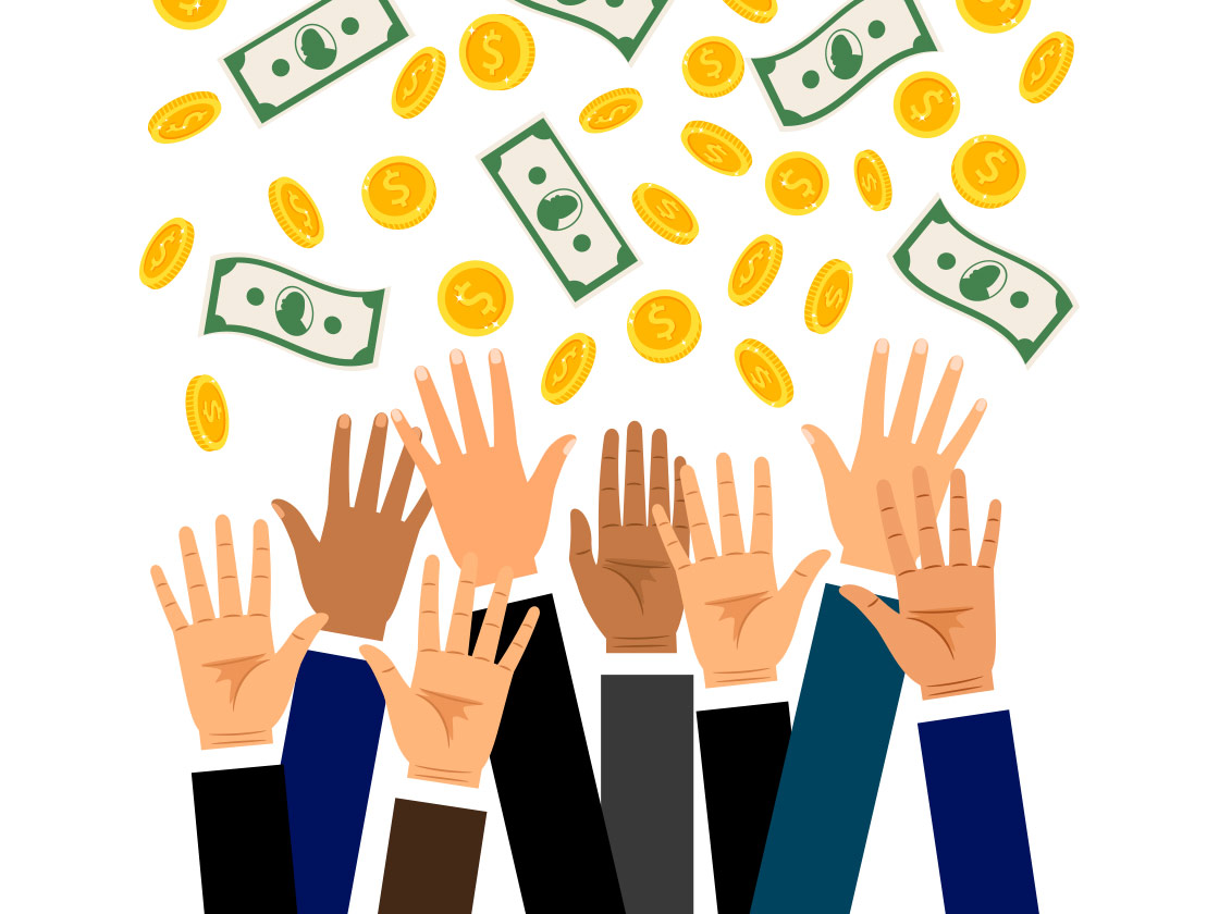 Business People Reaching for Money | Pivotal Talent Search